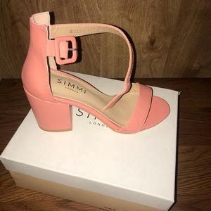 3in coral block heel